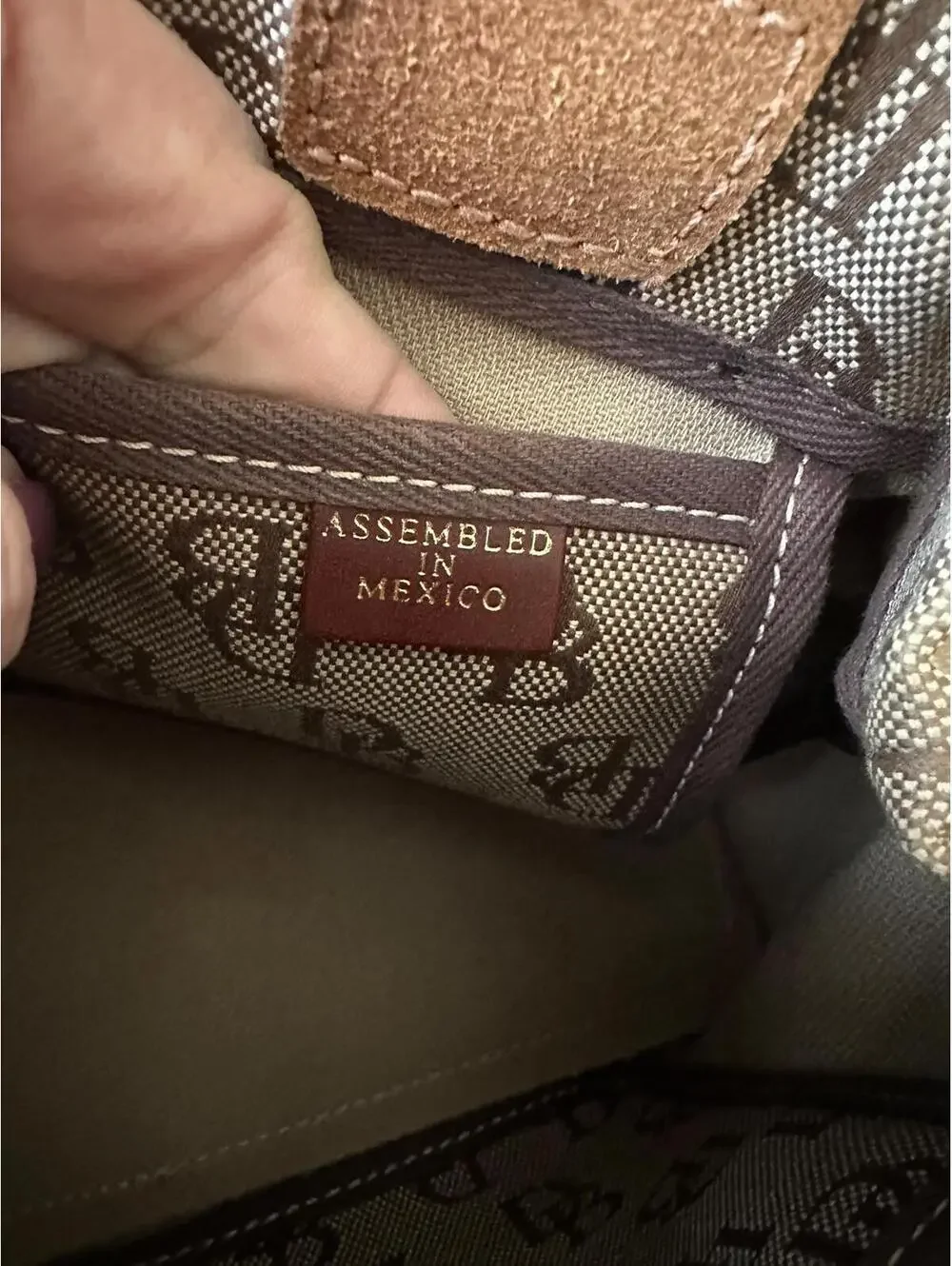 Dooney & Bourke DB Logo Canvas Drawstring Tote Y2K